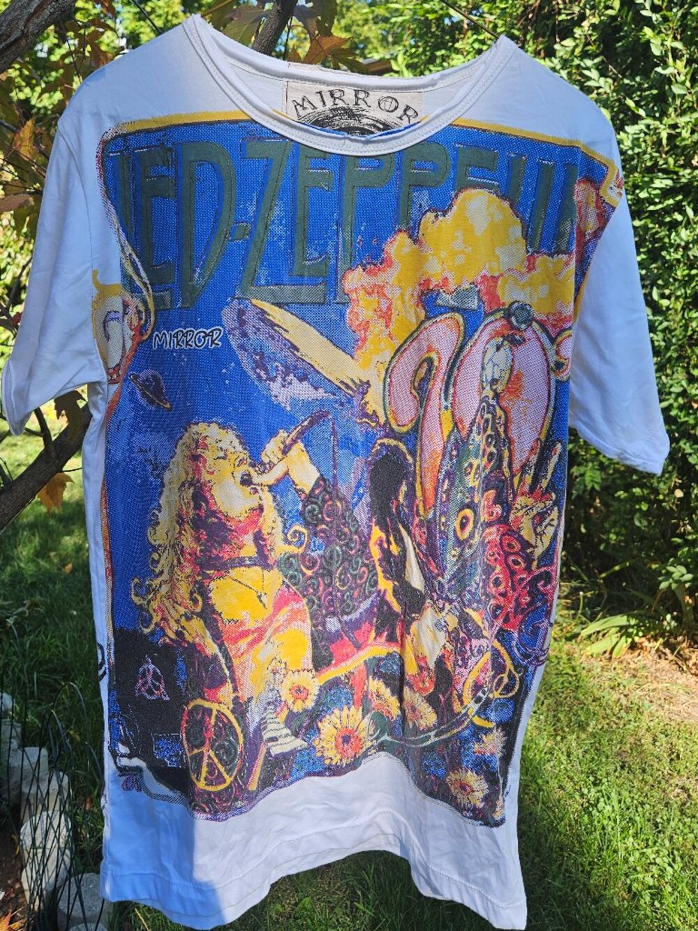 Mirror brand Led Zeppelin double side screen print distressed t-shirt